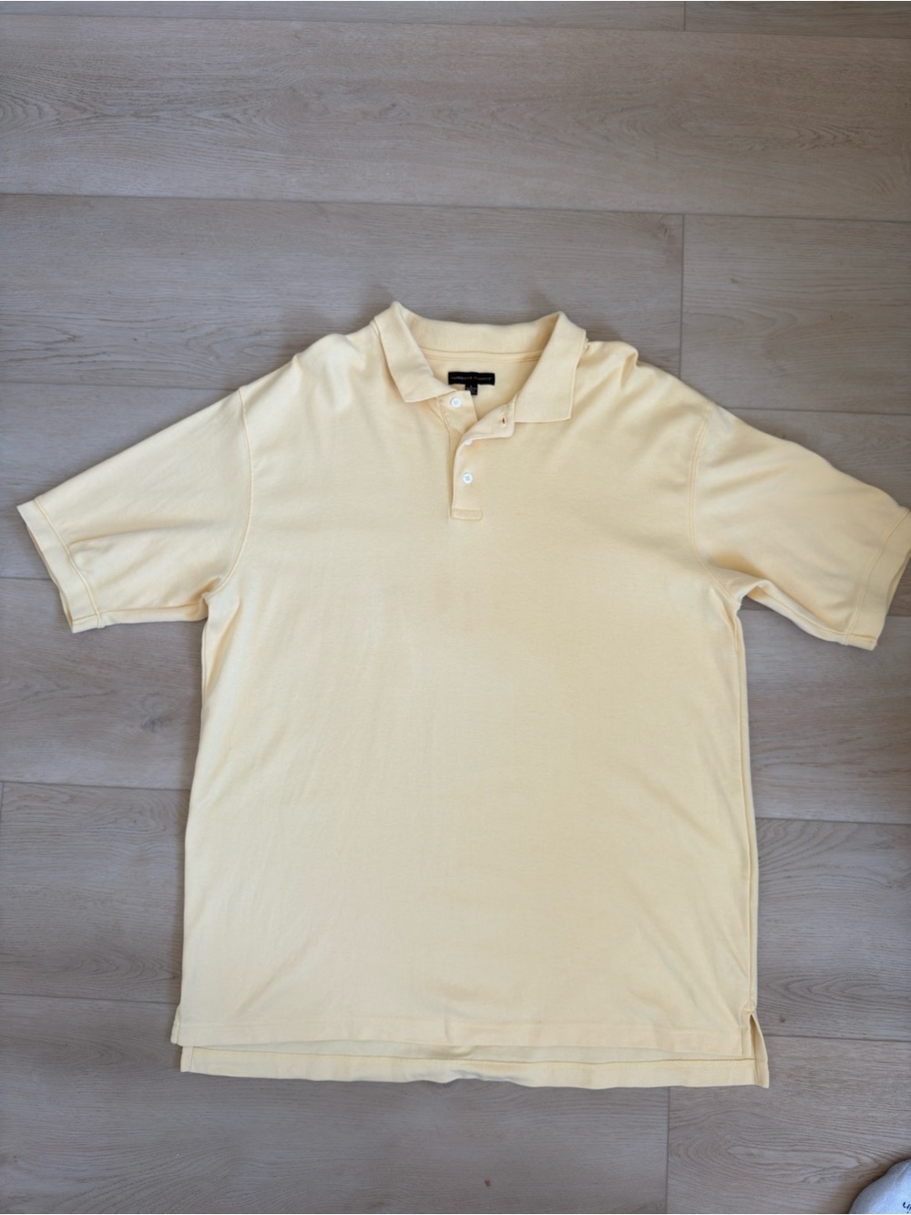 Cambridge Classics Men's Yellow Polo Short Sleeve Shirt Casual Top Size L
